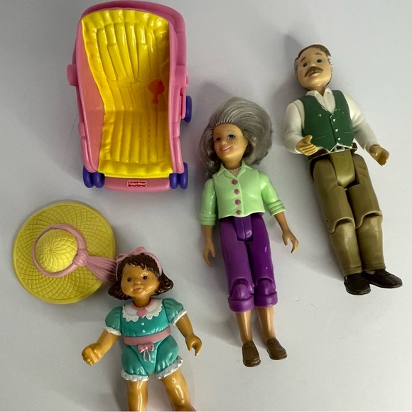 Fisher Price Loving Family Grandma Grandpa and Little Girl Stroller Mixed Years - Picture 7 of 13